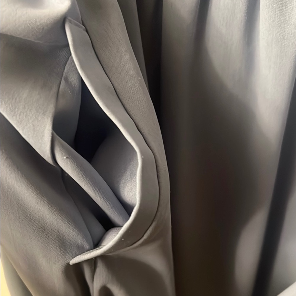 Gray Ruched Midi Sundress With Flutter Sleeves - image 8